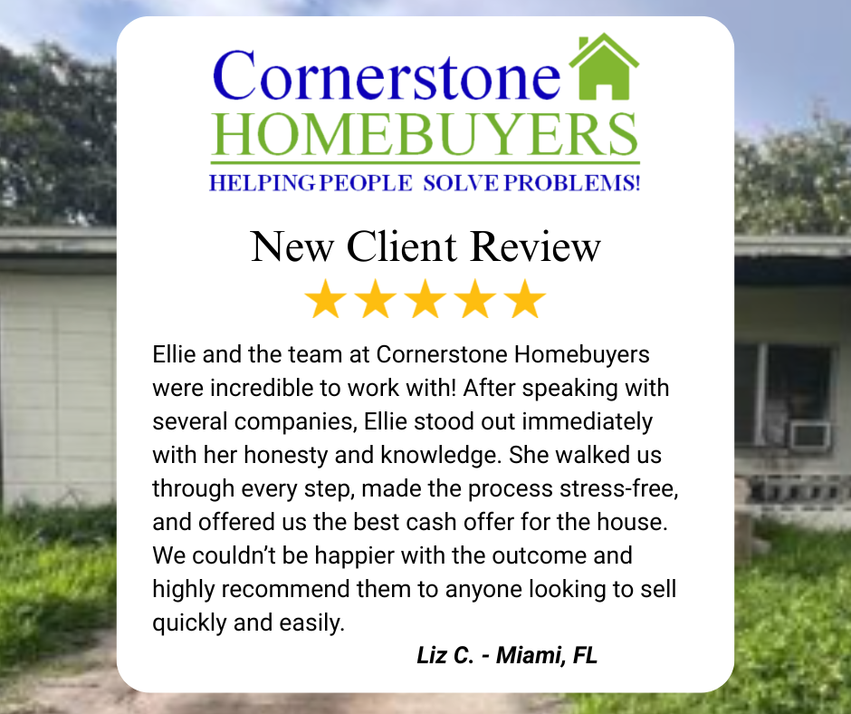 Cornerstone Homebuyers Miami Cash For Houses Acquisition Receives A Five-Star Review